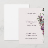Schottischer Distel-Wildblumenstrauß Hochzeit Save The Date (Vorne/Hinten)