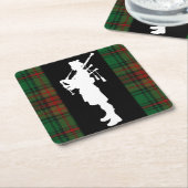 Schottischer Dudelsackspieler-Untersetzer Rechteckiger Pappuntersetzer (angewinkelt)