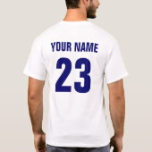 Schottischer Eishockey-T - Shirt mit Name & Nummer (Rückseite)