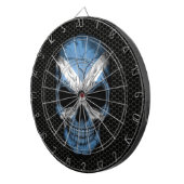 Schottischer Flaggen-Schädel auf Dartscheibe (Vorderseite rechts)