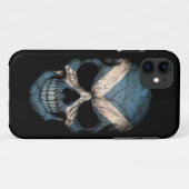 Schottischer Flaggen-Schädel auf Schwarzem Case-Mate iPhone Hülle (Rückseite (Horizontal))