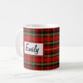 schottischer Flannel mit Name Coffee Tasse (Vorderseite Links)
