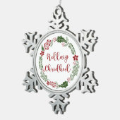 Schottischer Froschrei, Weihnachtsmann, Nollaig Ch Schneeflocken Zinn-Ornament (Rechts)