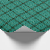 Schottischer grüner Tartan Geschenkpapier (Ecke)