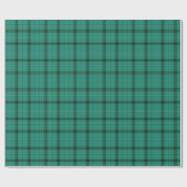 Schottischer grüner Tartan Geschenkpapier (Flach)