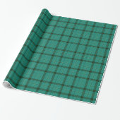 Schottischer grüner Tartan Geschenkpapier (Ungerollt)