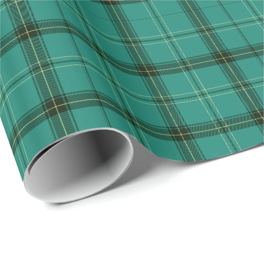 Schottischer grüner Tartan Geschenkpapier (Rolleneckpunkt)