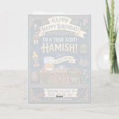 Schottischer Hamish Geburtstag Karte (Rückseite)