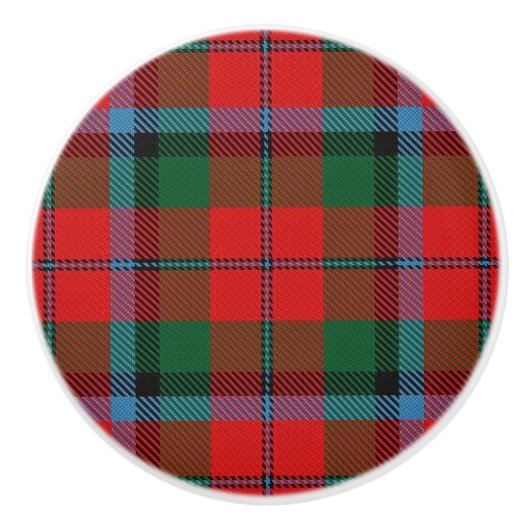 Schottischer Herrlichkeits-Clan MacNaughton Tartan Keramikknauf (Vorderseite)