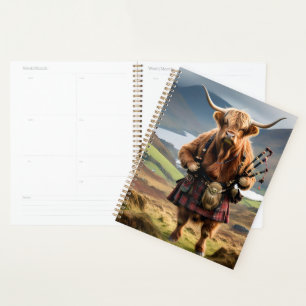 Schottischer Highland-Cow-Bagpiper, Planer