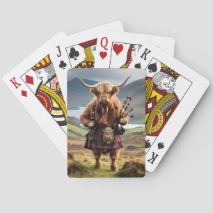 Schottischer Highland-Cow-Bagpiper, Spielkarten