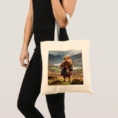 Schottischer Highland-Cow-Bagpiper, Tragetasche (Vorderseite (Produkt))