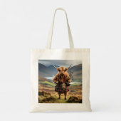 Schottischer Highland-Cow-Bagpiper, Tragetasche (Rückseite)