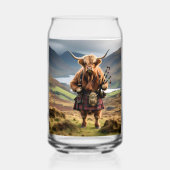 Schottischer Highland-Kuh-Bagpiper, Dosenglas (Rückseite)
