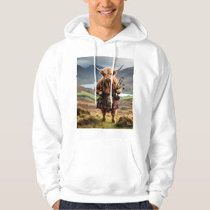 Schottischer Highland-Kuh-Bagpiper, Hoodie