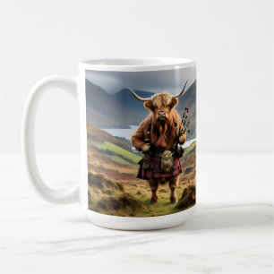 Schottischer Highland-Kuh-Bagpiper, Kaffeetasse