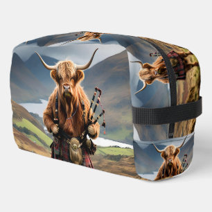 Schottischer Highland-Kuh Dudelsackpfeifer, Waschbeutel