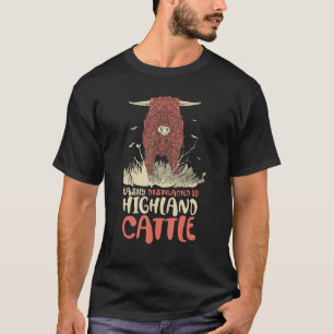 Schottischer Highland-Kuhbauer Gras Welpe Kuh Flüs T-Shirt