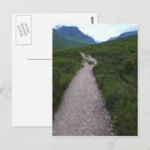 Schottischer Highland Path zu Blue Yonder Postkarte (Vorne/Hinten)