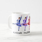 Schottischer Highland-Tanz Line Kaffeetasse (Vorderseite Links)