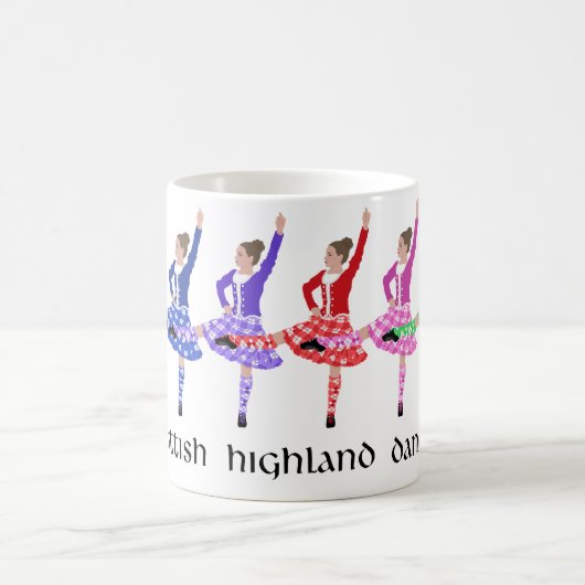 Schottischer Highland-Tanz Line Kaffeetasse (Mittel)