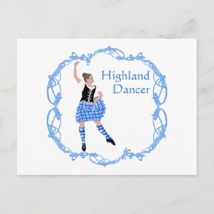 Schottischer Highland-Tänzer keltisches Knotwerk B Postkarte