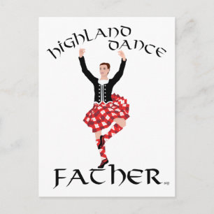 Schottischer Highland-Tanzvater Postkarte