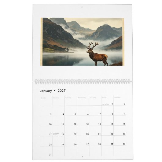 Schottischer Highlands-Kalender 2027 Kalender (Jan 2027)
