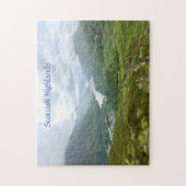Schottischer Highlands-Loch und grünes Bergtal Puzzle (Vertikal)