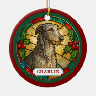 Schottischer Hirschhund Hund Keramik-Kreis-Ornamen Keramik Ornament