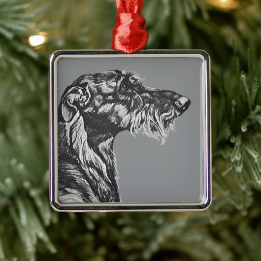 Schottischer Hirschhund Ornament Aus Metall (Baum)