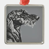 Schottischer Hirschhund Ornament Aus Metall (Vorne)