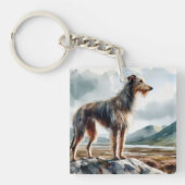 Schottischer Hirschhund Schlüsselanhänger (Vorderseite)