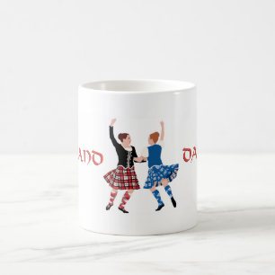Schottischer Hochlandtanz Reel Kaffeetasse