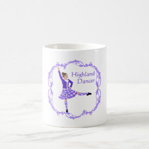 Schottischer Hochlandtänzer keltisches Knotenwerk Kaffeetasse