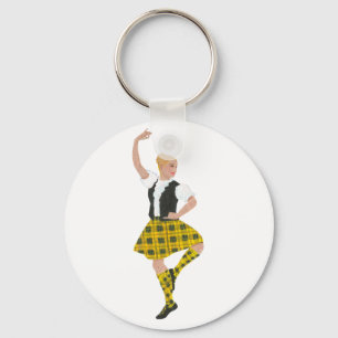 Schottischer Hochlandtänzer MacLeod Tartan Schlüsselanhänger