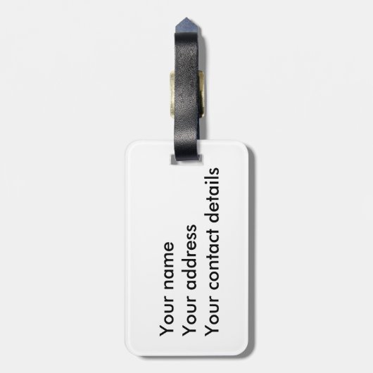 Schottischer Hund mit Herzgepäck Gepäckanhänger (Rückseite vertikal)