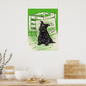 Schottischer Hund mit Sonderlieferung Poster (Küche)