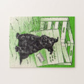 Schottischer Hund mit Sonderlieferung Puzzle (Horizontal)