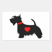 Schottischer Hundenkleber Rechteckiger Aufkleber (Vorderseite)