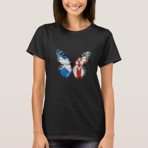 Schottischer irischer Flag Butterfly T-Shirt