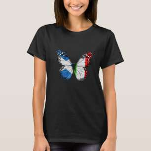 Schottischer italienischer Flag Butterfly T-Shirt