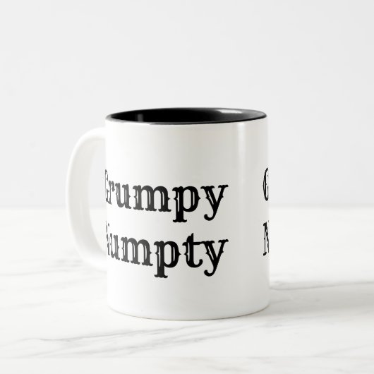 Schottischer Jargon, mürrisches Numpty Zweifarbige Tasse (Vorderseite Links)