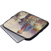 Schottischer Junge mit Wolfhounds in einem Laptopschutzhülle (Vorne Knopf)