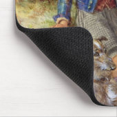 Schottischer Junge mit Wolfhounds in einem Mousepad (Ecke)