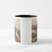 Schottischer Junge mit Wolfhounds in einem Tasse (Zentrum)