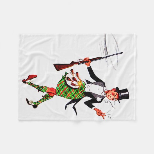schottischer Jünger mit Gewehr Fleecedecke (Vorderseite (Horizontal))