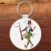 schottischer Jünger mit Gewehr Schlüsselanhänger (Vorderseite)