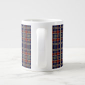 schottischer Karo-Kaffeebecher Jumbo-Tasse (Rückseite)