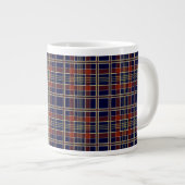 schottischer Karo-Kaffeebecher Jumbo-Tasse (Vorderseite Rechts)